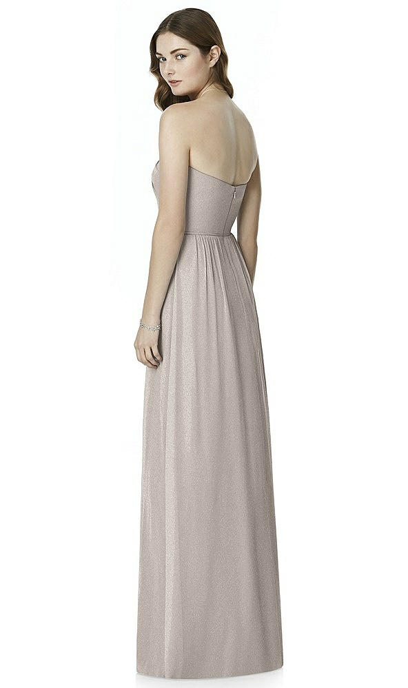 Back View - Taupe Silver Bella Bridesmaids Shimmer Dress BB101LS