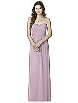 Front View Thumbnail - Suede Rose Silver Bella Bridesmaids Shimmer Dress BB101LS
