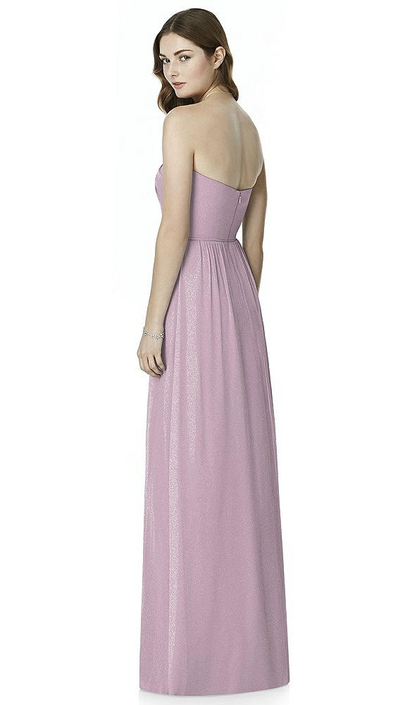 Back View - Suede Rose Silver Bella Bridesmaids Shimmer Dress BB101LS