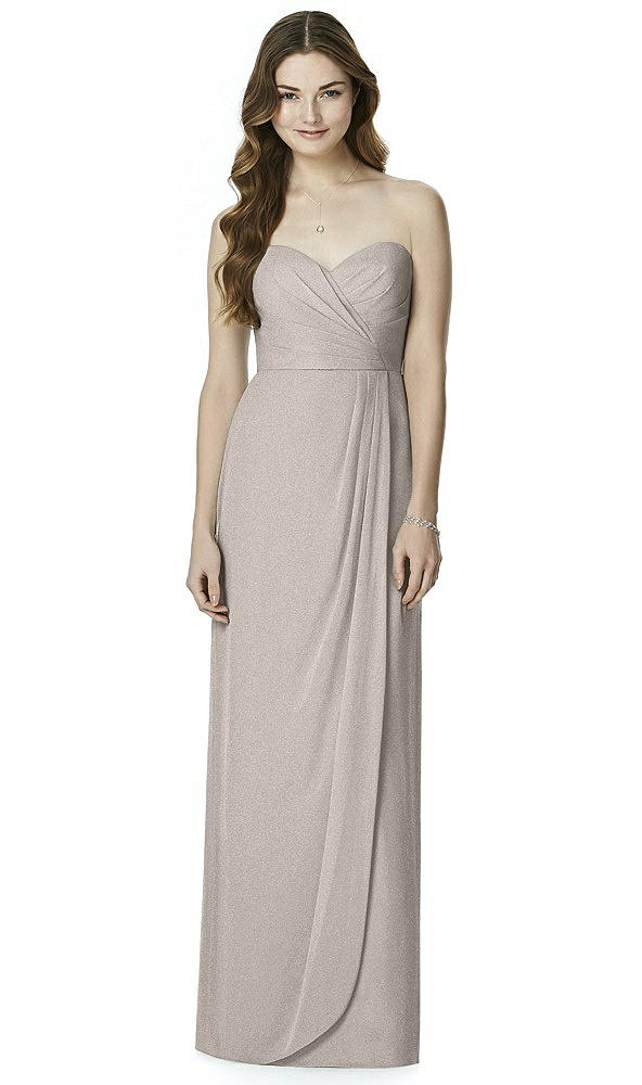 Front View - Taupe Silver Bella Bridesmaids Dress BB102LS