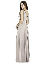 Rear View Thumbnail - Taupe Silver Bella Bridesmaids Shimmer Dress BB103LS