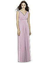 Front View Thumbnail - Suede Rose Silver Bella Bridesmaids Shimmer Dress BB103LS