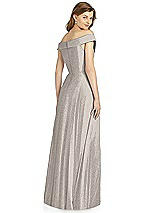 Rear View Thumbnail - Taupe Silver Bella Bridesmaid Shimmer Dress BB123LS