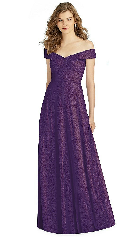 Front View - Majestic Gold Bella Bridesmaid Shimmer Dress BB123LS