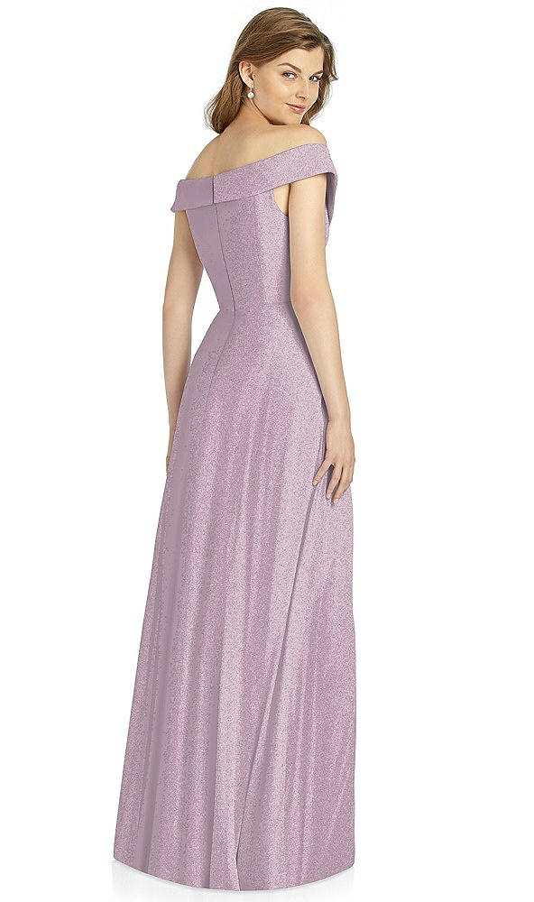 Back View - Suede Rose Silver Bella Bridesmaid Shimmer Dress BB123LS