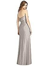 Rear View Thumbnail - Taupe Silver Bella Bridesmaid Shimmer Dress BB124LS