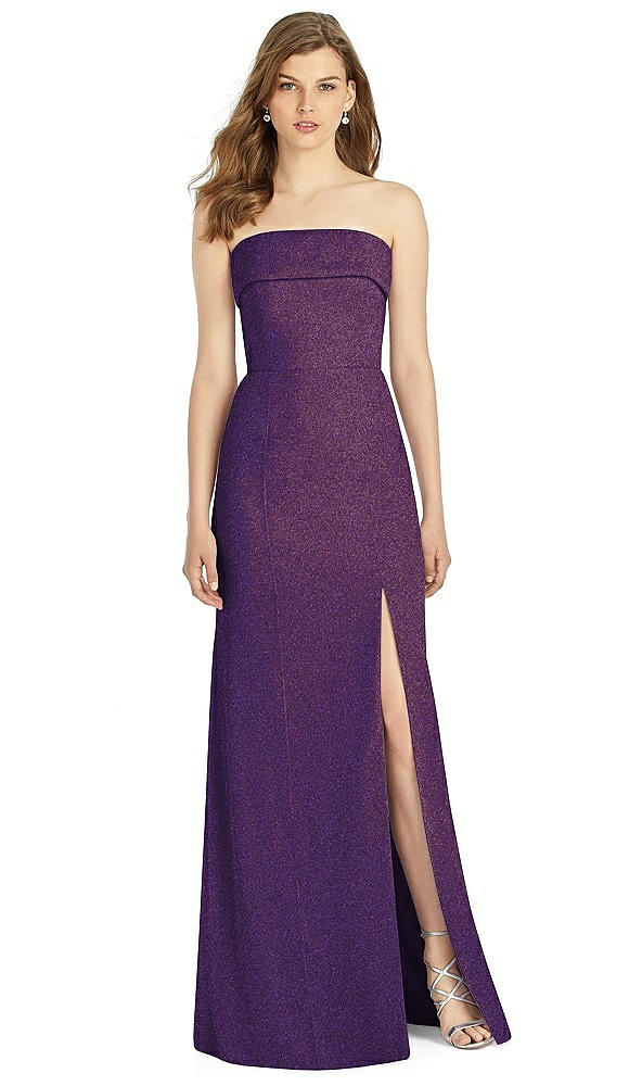 Front View - Majestic Gold Bella Bridesmaid Shimmer Dress BB124LS