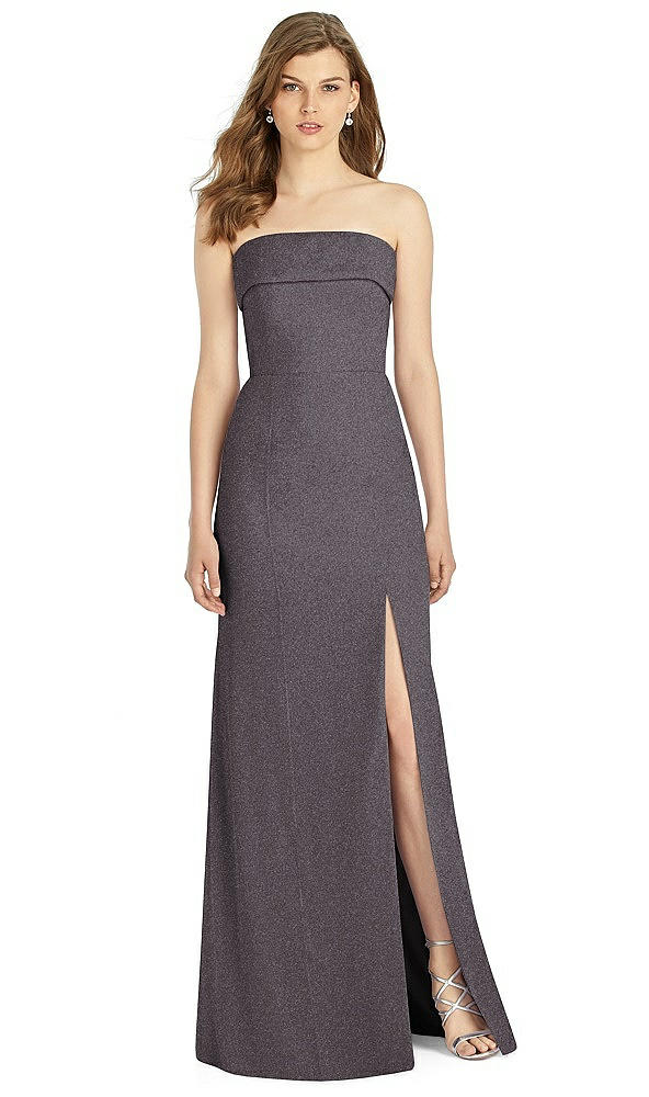 Front View - Stormy Silver Bella Bridesmaid Shimmer Dress BB124LS