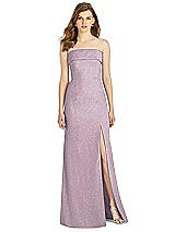 Front View Thumbnail - Suede Rose Silver Bella Bridesmaid Shimmer Dress BB124LS