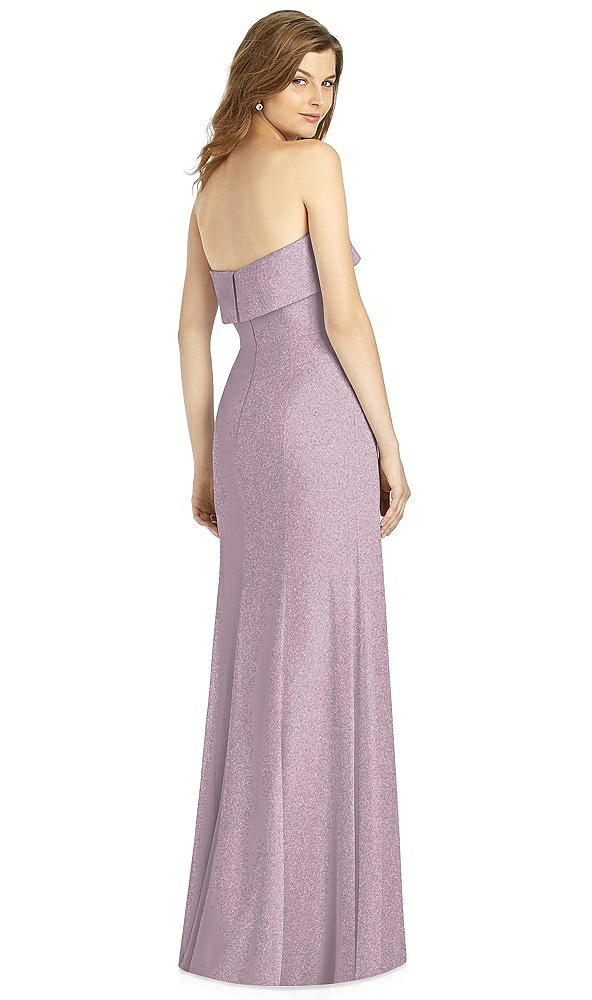 Back View - Suede Rose Silver Bella Bridesmaid Shimmer Dress BB124LS