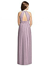 Rear View Thumbnail - Suede Rose Silver Dessy Shimmer Junior Bridesmaid Dress JR539LS
