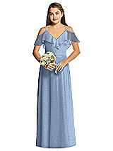 Front View Thumbnail - Cloudy Silver Dessy Collection Junior Bridesmaid Dress JR548LS