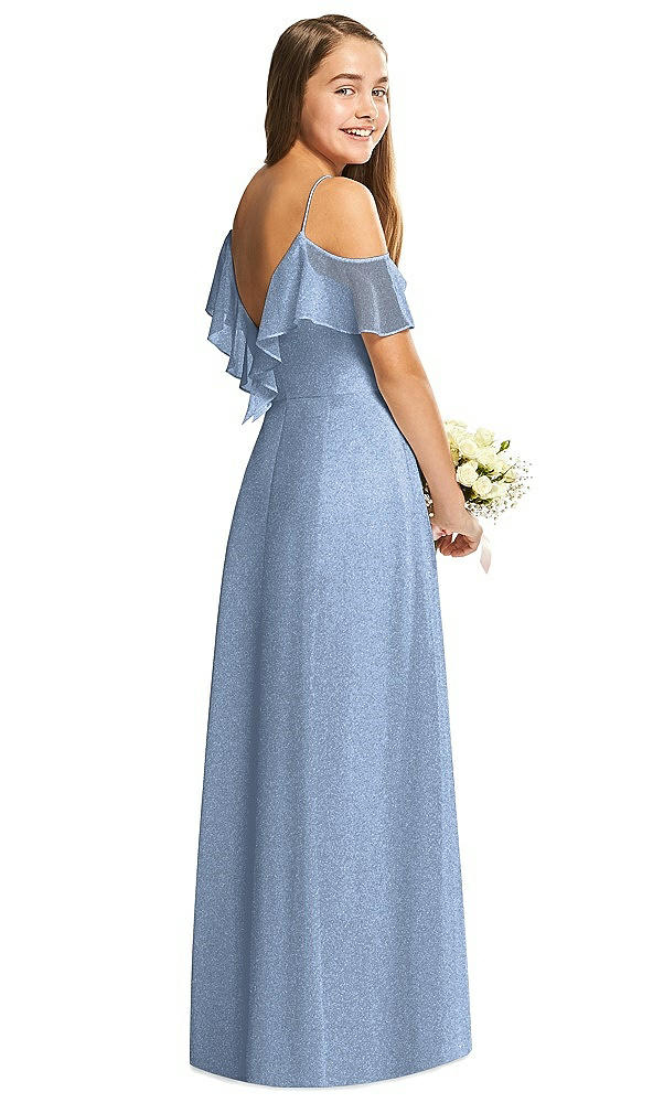 Back View - Cloudy Silver Dessy Collection Junior Bridesmaid Dress JR548LS