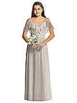 Front View Thumbnail - Taupe Silver Dessy Collection Junior Bridesmaid Dress JR548LS