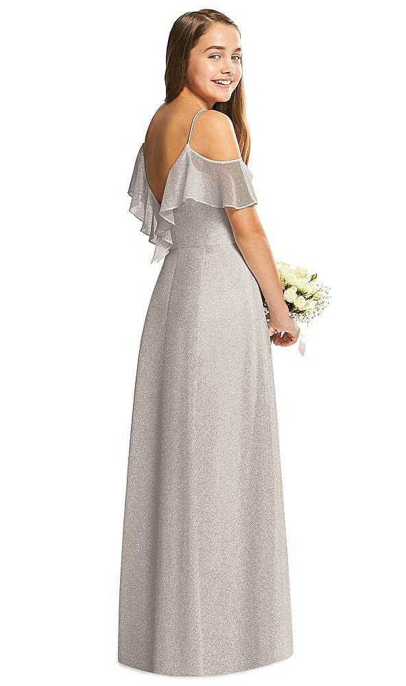 Back View - Taupe Silver Dessy Collection Junior Bridesmaid Dress JR548LS
