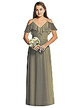 Front View Thumbnail - Mocha Gold Dessy Collection Junior Bridesmaid Dress JR548LS