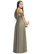Rear View Thumbnail - Mocha Gold Dessy Collection Junior Bridesmaid Dress JR548LS