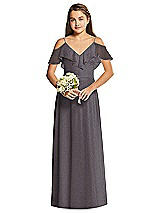 Front View Thumbnail - Stormy Silver Dessy Collection Junior Bridesmaid Dress JR548LS