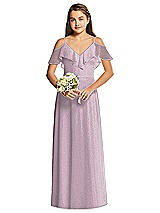 Front View Thumbnail - Suede Rose Silver Dessy Collection Junior Bridesmaid Dress JR548LS