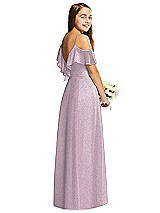 Rear View Thumbnail - Suede Rose Silver Dessy Collection Junior Bridesmaid Dress JR548LS
