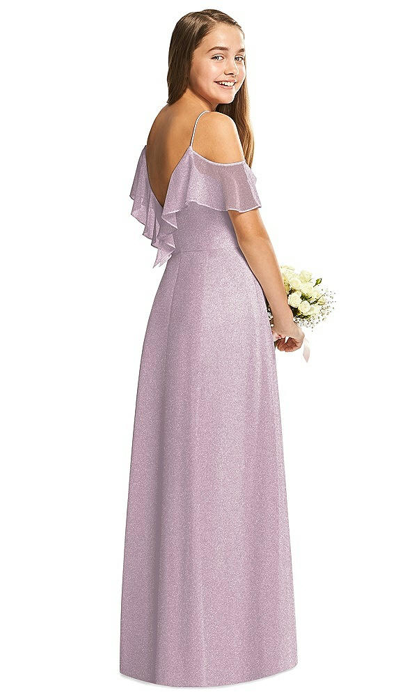 Back View - Suede Rose Silver Dessy Collection Junior Bridesmaid Dress JR548LS