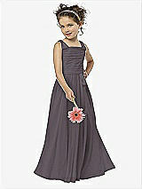 Front View Thumbnail - Stormy Silver Flower Girl Shimmer Dress FL4033LS