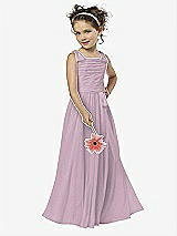 Front View Thumbnail - Suede Rose Silver Flower Girl Shimmer Dress FL4033LS