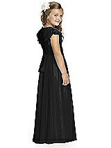 Rear View Thumbnail - Black Silver Flower Girl Shimmer Dress FL4038LS