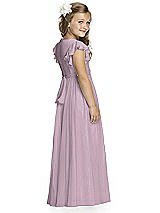 Rear View Thumbnail - Suede Rose Silver Flower Girl Shimmer Dress FL4038LS