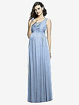 Front View Thumbnail - Cloudy Silver After Six Shimmer Maternity Bridesmaid Dress M424LS