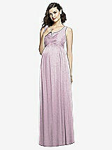 Front View Thumbnail - Suede Rose Silver After Six Shimmer Maternity Bridesmaid Dress M424LS