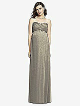 Front View Thumbnail - Mocha Gold Dessy Shimmer Maternity Bridesmaid Dress M426LS