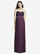 Front View Thumbnail - Aubergine Silver Dessy Shimmer Maternity Bridesmaid Dress M426LS