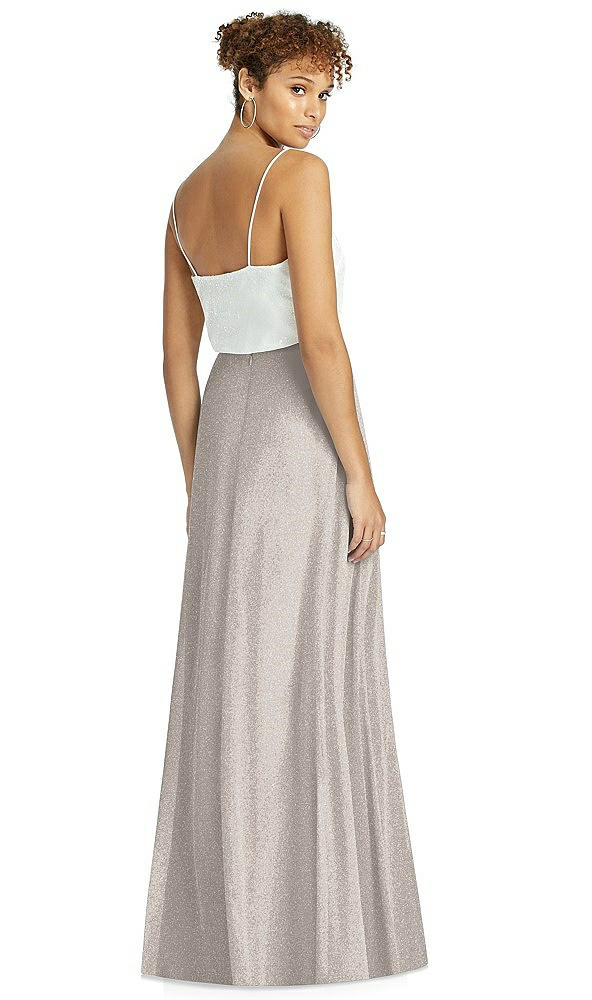 Back View - Taupe Silver After Six Bridesmaid Skirt S1518LS