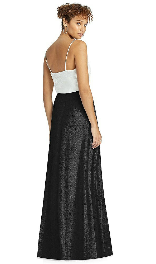 Back View - Black Silver After Six Bridesmaid Skirt S1518LS