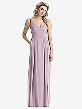 Front View Thumbnail - Suede Rose Sleeveless Pleated Skirt Maxi Dress with Pockets