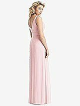 Rear View Thumbnail - Ballet Pink Sleeveless Pleated Skirt Maxi Dress with Pockets