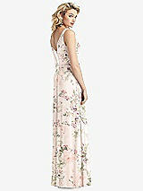 Rear View Thumbnail - Blush Garden Sleeveless Pleated Skirt Maxi Dress with Pockets