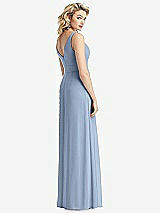 Rear View Thumbnail - Cloudy Sleeveless Pleated Skirt Maxi Dress with Pockets