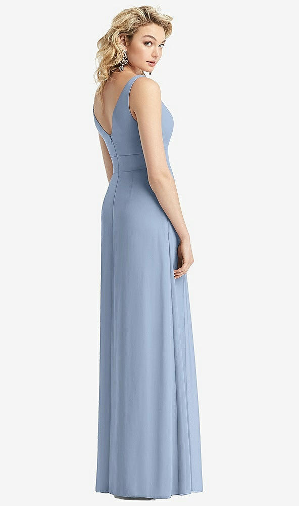 Back View - Cloudy Sleeveless Pleated Skirt Maxi Dress with Pockets