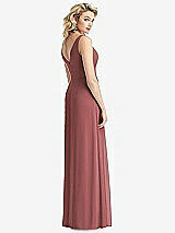 Rear View Thumbnail - English Rose Sleeveless Pleated Skirt Maxi Dress with Pockets