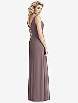 Rear View Thumbnail - French Truffle Sleeveless Pleated Skirt Maxi Dress with Pockets