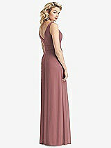 Rear View Thumbnail - Rosewood Sleeveless Pleated Skirt Maxi Dress with Pockets