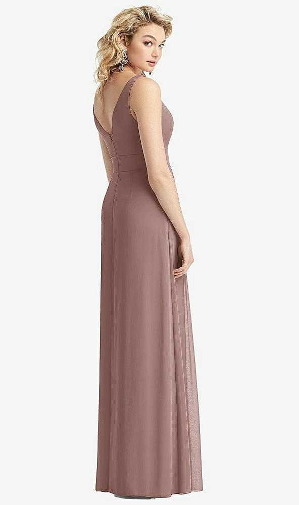 Back View - Sienna Sleeveless Pleated Skirt Maxi Dress with Pockets