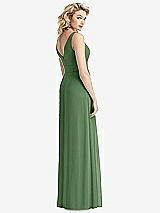 Rear View Thumbnail - Vineyard Green Sleeveless Pleated Skirt Maxi Dress with Pockets