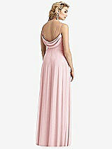 Front View Thumbnail - Ballet Pink Cowl-Back Double Strap Maxi Dress with Side Slit
