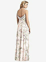 Front View Thumbnail - Blush Garden Cowl-Back Double Strap Maxi Dress with Side Slit