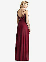 Front View Thumbnail - Burgundy Cowl-Back Double Strap Maxi Dress with Side Slit
