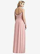 Front View Thumbnail - Rose - PANTONE Rose Quartz Cowl-Back Double Strap Maxi Dress with Side Slit
