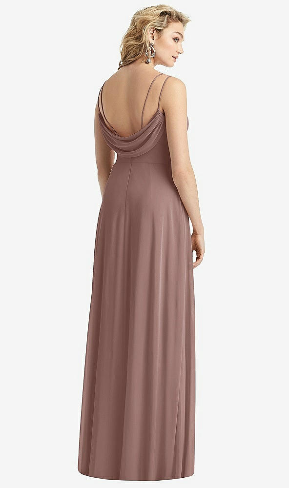 Front View - Sienna Cowl-Back Double Strap Maxi Dress with Side Slit